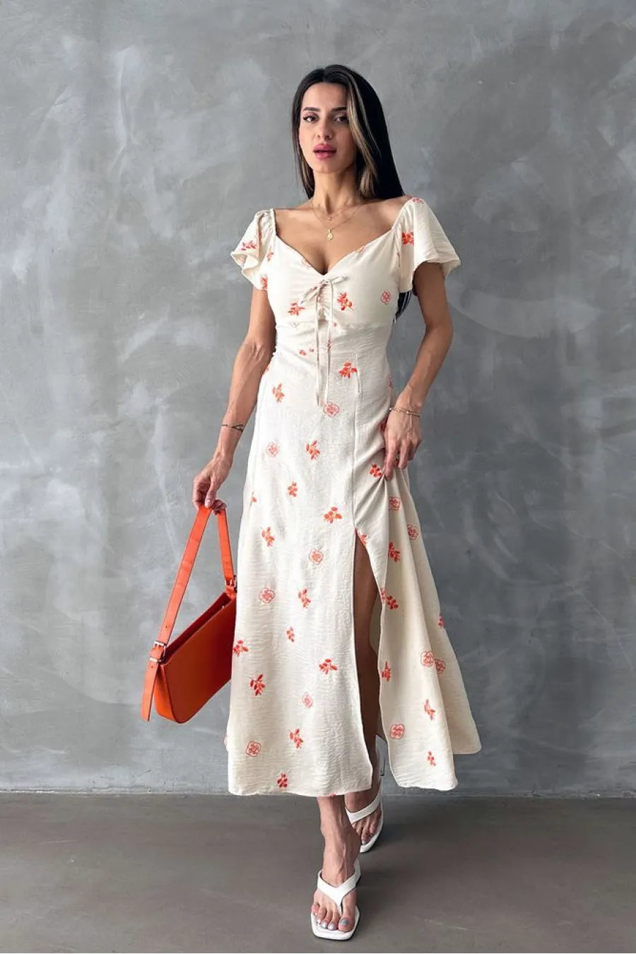 Orange Pattern Dress