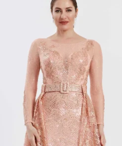 Alternative view of Maxi Lace Gown Regular Prom Dress