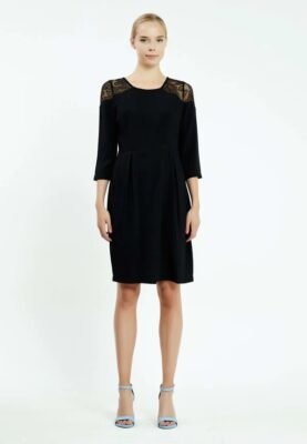 Mini Crepe Column Regular Casual Dress