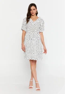 Short Sleeve Mini Crepe Column Regular Casual Dress