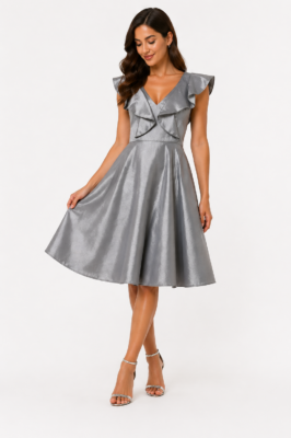 Short Sleeve Midi Polyester Column Regular Casual Dress