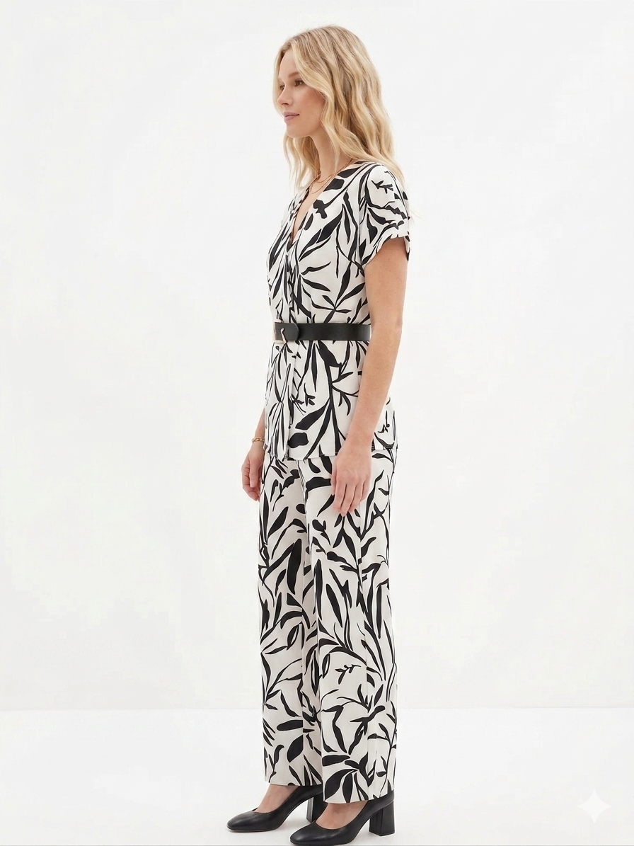 Elegant Botanical Two-Piece Set - Image 3