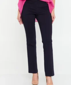 Alternative view of Premium Dark Navy Regular Fit Straight Pants