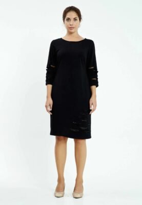 Mid-Length Midi Lycra Column Plus Size Casual Dress