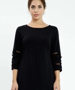 Alternative view of Mid-Length Midi Lycra Column Plus Size Casual Dress