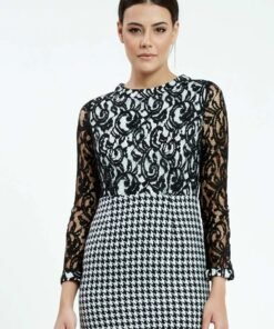 Alternative view of Long Sleeve Mini Lace Bodycon Regular Casual Dress