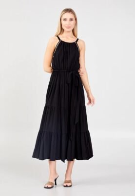 Sleeveless Maxi Cotton Column Regular Casual Dress