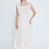 Sleeveless Midi Linen Column Regular Casual Dress