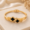 Gold Clover Bangle