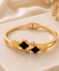 Gold Clover Bangle