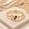 Gold Clover Bangle