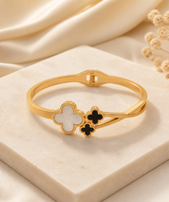 Gold Clover Bangle
