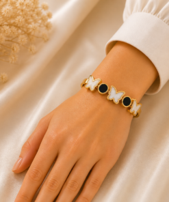 Alternative view of Butterfly Gold Bangle