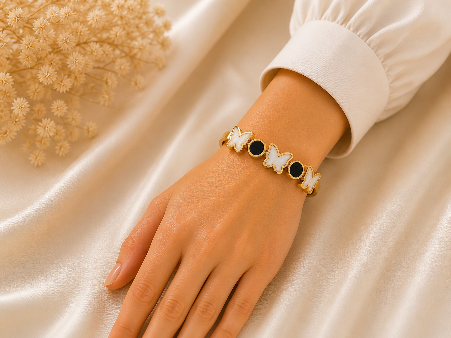 Butterfly Gold Bangle - Image 2