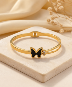 Black butterfly bangle