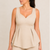 Elegant Sleeveless Peplum Blouse