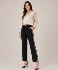 Alternative view of Leopard Stripe Regular-Fit Pants