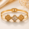 Gold Clover Bangle