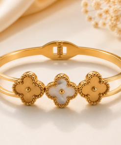 Gold Clover Bangle
