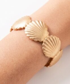 Alternative view of Gold Seashell Cuff Bangle