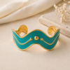 Turquoise Gold Cuff Bangle