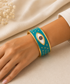 Alternative view of Turquoise Evil Eye Cuff Bangle