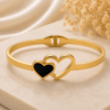 Gold Heart Bangle