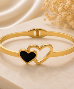 Gold Heart Bangle