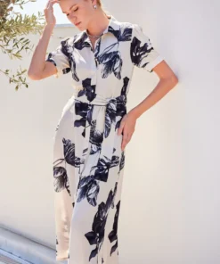 Alternative view of Midnight Bloom Belted Midi Dress