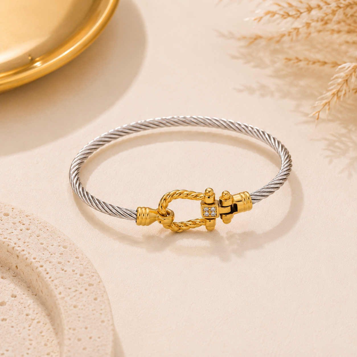 Nautical Cable Stainless Steel Bangle