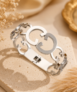 Interlocking Circle Stainless Steel Bangle